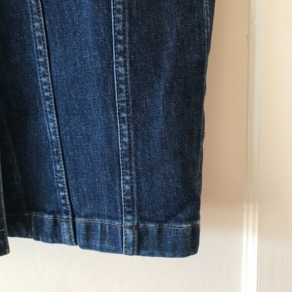 Madewell | Denim Seamed Button-Front Skirt (Size 26) - Picture 3 of 11